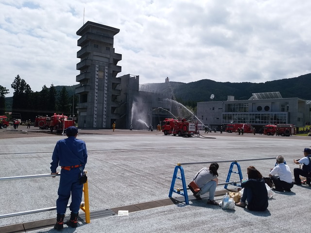 「防災訓練の様子」